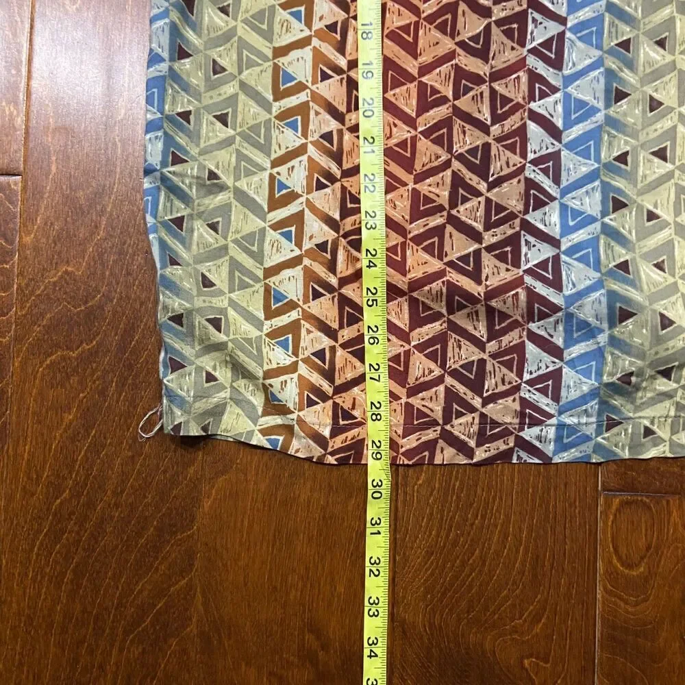 Marc Edwards Vintage Geometric Multicolored Button Front Rayon Shirt Men's Large - Picture 8 of 8